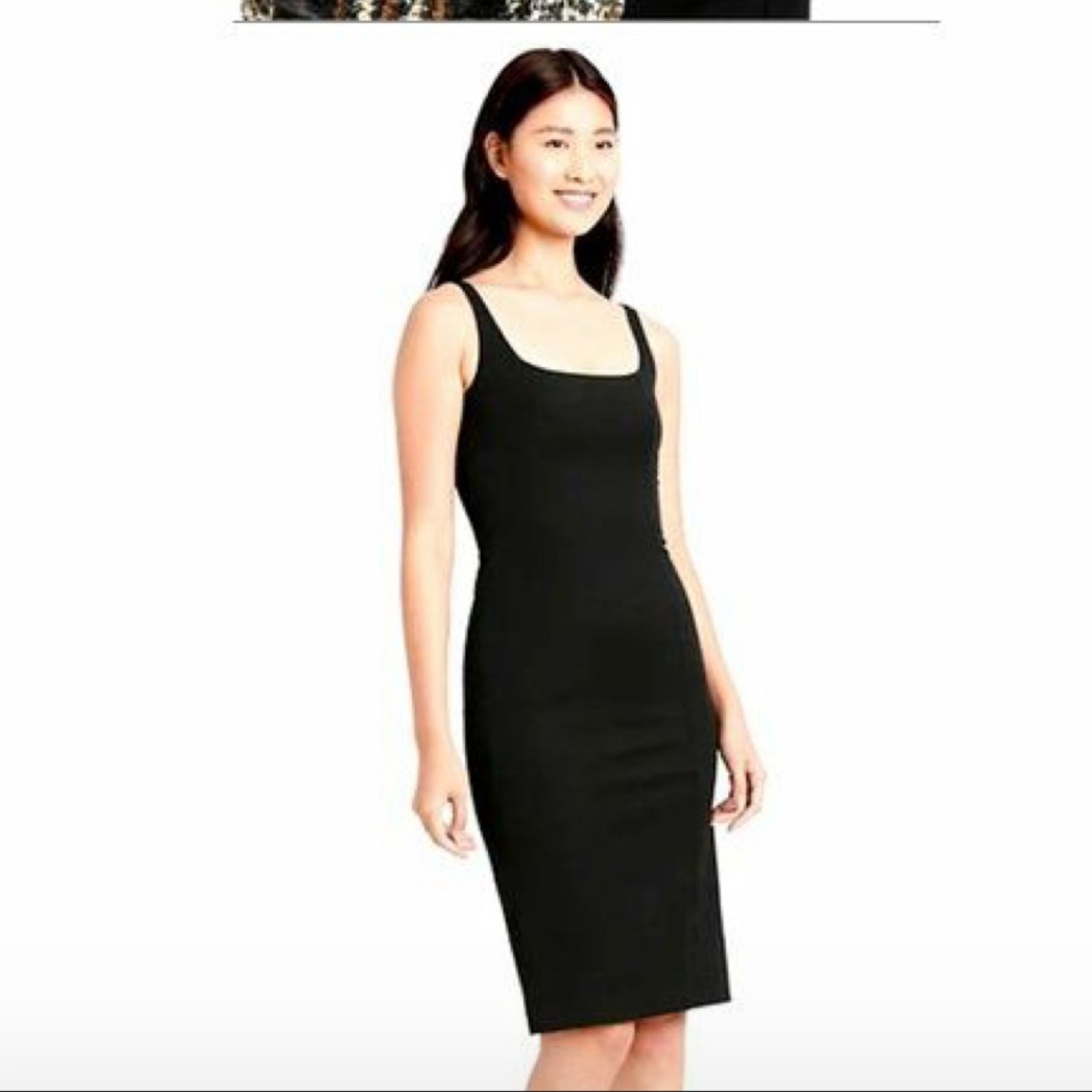 Banana republic black sloan sheath dress